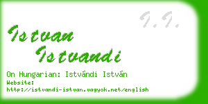 istvan istvandi business card