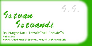 istvan istvandi business card